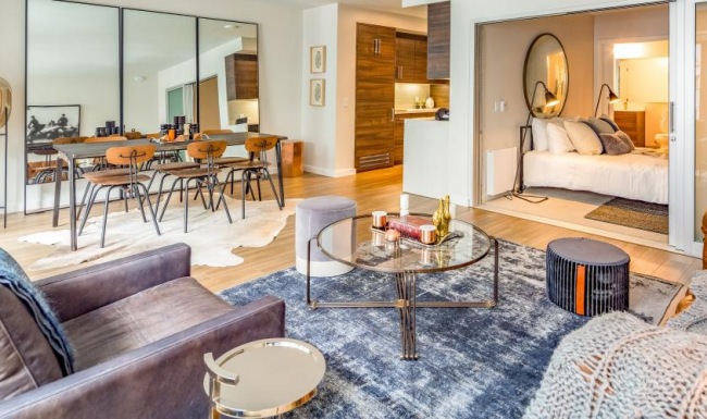 a lounge area with ample seating