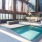 a swimming pool outside a building