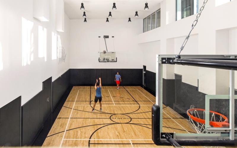 a person playing basketball