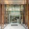 a building with glass doors