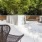 a deck with chairs and tables