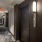 a hallway with doors